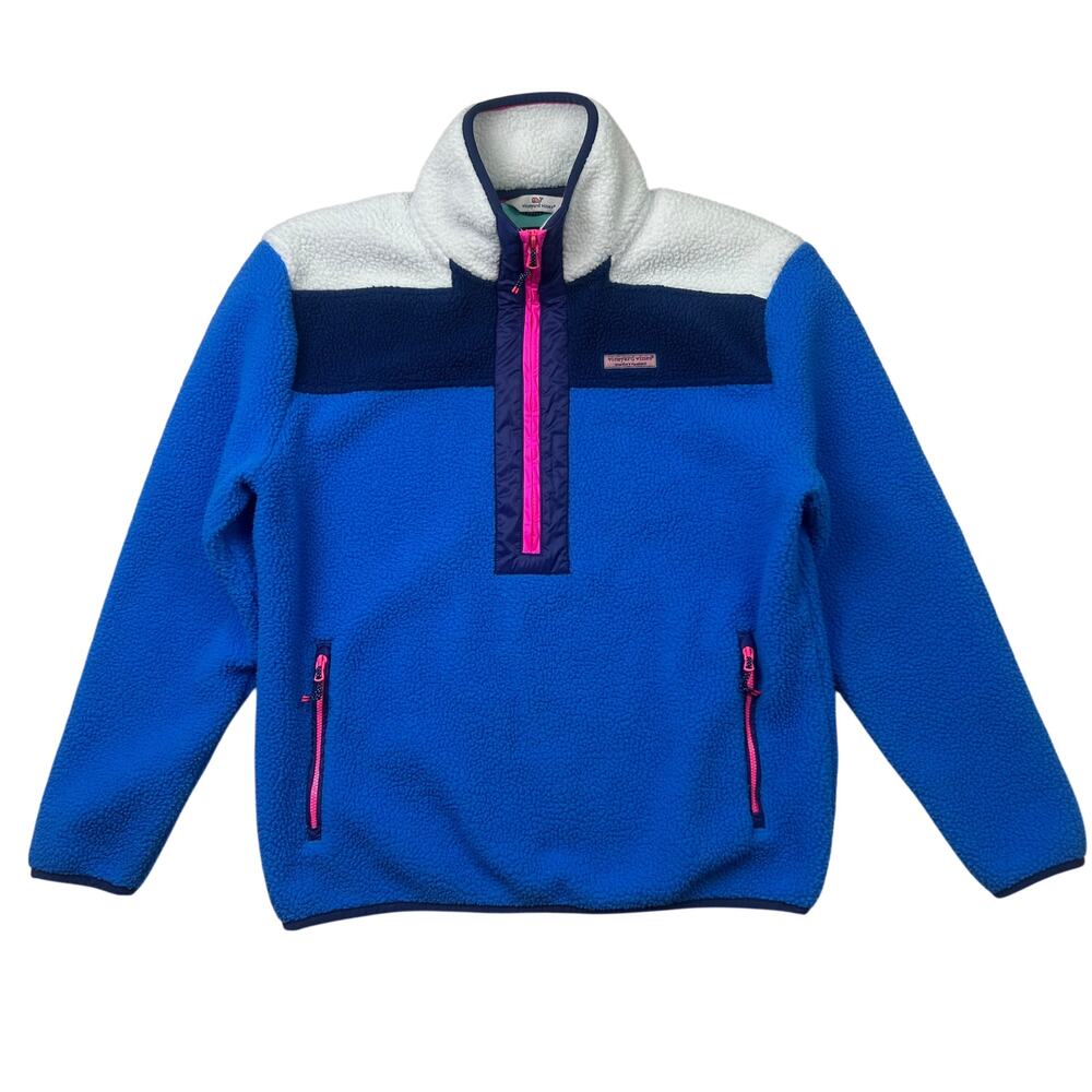 Vineyard Vines Sherpa Fleece Pullover Quarter-Zip Sweater